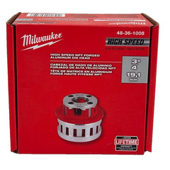 Milwaukee 48-36-1008 3/4&Prime; High Speed NPT Forged Aluminum Die Head