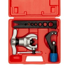 Eccentric Flaring Tool Set & Tube Cutter Kit, 7 Die Sizes 3/16&Prime;-3/4&Prime; HVAC Heavy