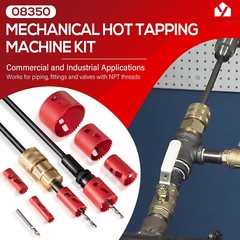 08350 Mechanical Hot Tapping Machine Complete Kit Fit for NPT 3/4&Prime; to 4&Prime; 300psi