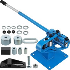 VEVOR Compact Metal Bender 1&Prime;-3&Prime; Bench Flat Bar Rod Bending Brake Bender 7 Dies
