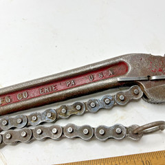 Vintage Reed Mfg Co No. CW14 Heavy Duty Bicycle Chain 2&Prime; Pipe Wrench Erie PA USA