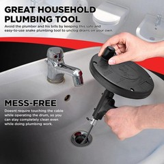 [SU3247] 15 ft. Drum Auger Steel Plumbing Drain Snake with Drain Cleaning Cable