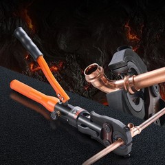 VEVOR Copper Tube Fittings Crimping Tool with 1/2&Prime; 3/4&Prime; 1&Prime; Jaws Pipe Cutter