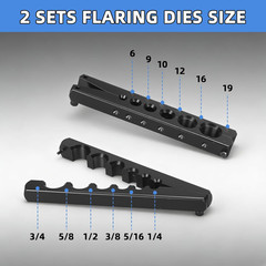Pro HVAC Flaring Tool Kit 1/4-3/4 45&deg; Pipe Flare Tool Copper Aluminum Steel