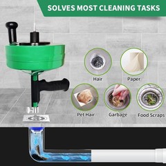 Drain Snake 50 Ft, Plumbing Snake for Sink and Drain Unblocking, Drain Auger