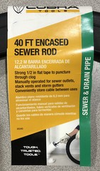 Cobra Products 95040 1/2-Inch-by-40-Foot Encased Sewer Rod