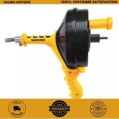 1/4 In. X 25 Ft. Power Drum Auger | Ft Black/yellow Tub Works Sinks Drain Tool
