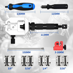 24Pcs Hydraulic Brake Line Flaring Tool Kit, 37&deg;& 45&deg; Flare Tool Set,Single Doub