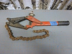 WHEELER 25&Prime; SOIL PIPE Cast Iron or Clay SNAP CUTTER, has 26 inch Long Chain