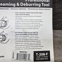 Totaline Imperial 3/16&Prime; Professional Pipe Reaming Deburring Tool USA T 208-F New