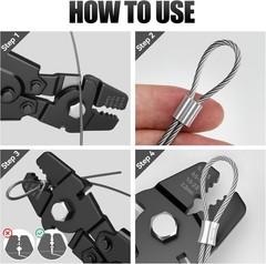 Swaging Tool for Wire Rope, Wire Crimper for Fishing Crimps, DISEN Crimping Tool