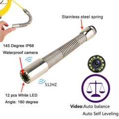 ESANHAO Sewer Pipe Inspection Camera Probes 23mm Built-in Self-leveling & 512hz