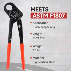 Icrimp Angle Head F1807 PEX Pipe Crimping Tool for Copper Rings &ndash; 1-Inch Angle S