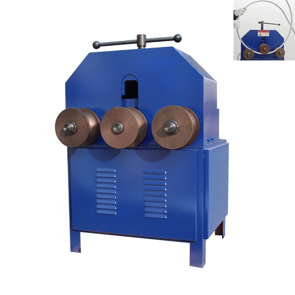 Rolling Pipes Bending Machine 110V Tubes Bender with Round & Square Dies