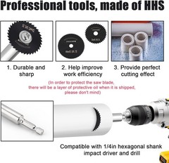 Inside Pipe Cutter for PVC Pipe, Internal Plastic Pipe Cutter 5 High Speed Steel