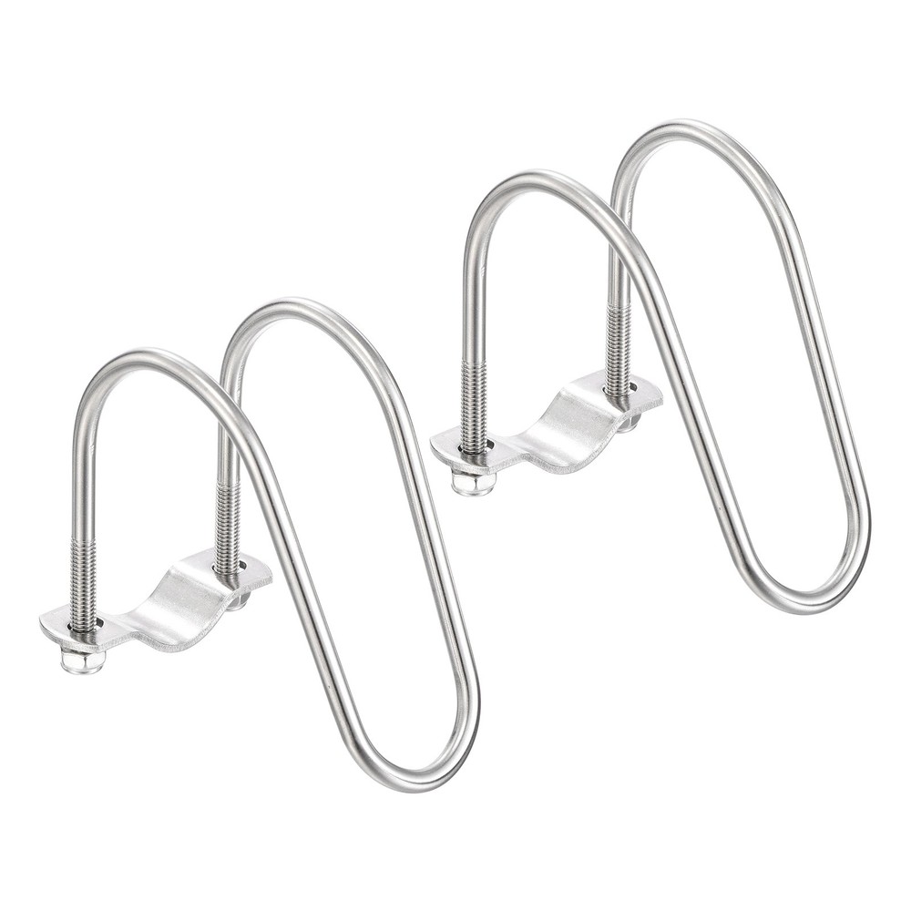 2pcs Cross Pipe Clamp 25mm x 50mm (0.98&Prime; x 1.97&Prime;) M6 Stainless Steel Tube Buckle