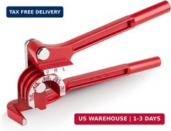3 In 1 Tubing Bender, 0-180 Degrees Tube Bender Manual Pipe Bender Tool for 1/4