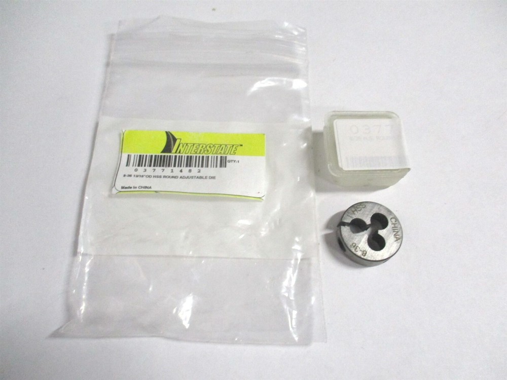 (314-1028) #8-36 UNF x 13/16&Prime; High Speed Steel RH Round Adjustable Die