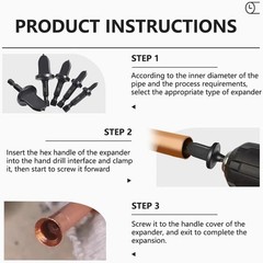 Complete 5pc HVAC Swaging Drill Bits for Perfect Flares &ndash; All Sizes Included