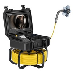 9&Prime; HD Plumbing Camera: 98ft Cable, Self-Leveling, 36X Zoom, 12 LED, IP68
