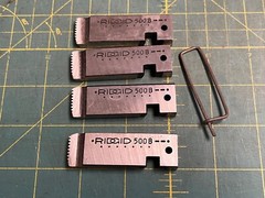 Unused Ridgid Pipe Threader Dies Set: 500B Bolt Dies 7/16&Prime;- 14 N.C (6677)