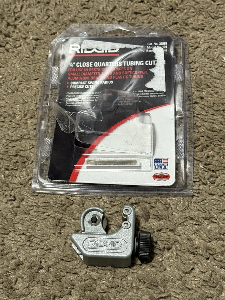 Pipe Tubing Cutter Multi-Material 3/16 in. to 15/16 inch Lightweight Metal Small