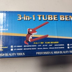 3-In-1 Tube Bender 90 Degree 1/4&Prime;, 5/16&Prime;, 3/8&Prime; HVAC/R, Plumbing, Auto Repair