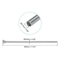 Spring Tube Bender Steel 300mm/11.81 Inch Long for 6mm 0.24 Inch Copper Pipe