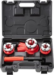 Ratchet Pipe Threader Kit with 3 Dies, 1/2&Prime; NPT, 3/4&Prime; NPT, 1&Prime; NPT Ratcheting Pip