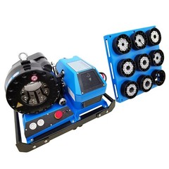 Hydraulic Hose Crimping Machine 12V Vehicle Hose Crimper 0.39&Prime;-2.40&Prime; 8 Set Dies