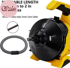 Drain Cleaner Machine 30Ft X 3/10In, Auto-Feed Electric Drain Snake with Foot Sw