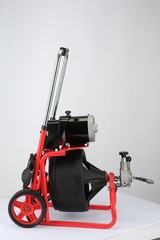 NEW 75 FT x 3/8 Inch Drain Cleaner Machine Auger Cleaning Auto Feed with Wheels