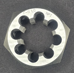 1-1/4&Prime;-11-1/2&Prime; NPT Carbon Steel Hex Pipe Die