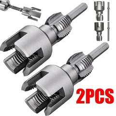 2Pcs 1/2&rdquo;&3/4&rdquo; Water Pipe Integrated Internal & External Pipe Threading Tool
