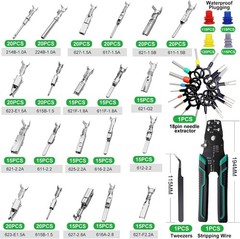 /820PCS Pin Connector Kit with Crimping Pliers,Car Electrical Wire Terminal 21Ty