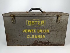 Oster Power Drain Cleaner Metal Box Only &ndash; carrying case vintage