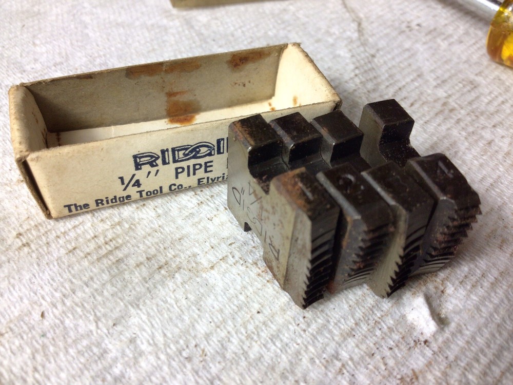 RIDGID USA 1/4&rdquo; Pipe Dies for Drop Head Threader 0-R, 00-R, 11-R, 111-R Unused?