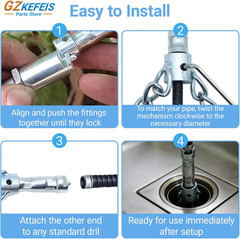 Flex‑Shaft Sewer Descaling Chain, Push-Type Rotary Cable for PVC Pipes, Toilets