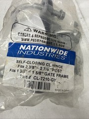 New Nationwide CL-7210-GY Self Closing Hinge 2 5/8&Prime; to 2 7/8&Prime; Durable Constructi