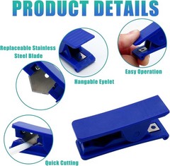 Litoexpe 3pcs PTFE Plastic Tubing Cutter, Blue Pipe Cutter, Square Tubing Hose