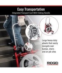 Ridgid 52363 K-400 Drain Cleaner Machine w/ 3/8&Prime; x 75ft Cable