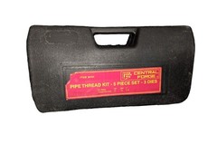 Central Forge Pipe Thread Kit Item # 94101 &ndash; 5-Piece Set, 3 Dies: 1/2&Prime;, 3/4&Prime;, 1&Prime;