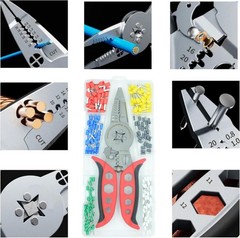 Multifunctional Wire Stripper and Crimper Kit with 200PCS Ferrules, 20-10 AWG