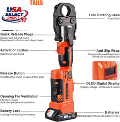 18V Cordless Plumbing Press Tool Kit 12-Ton Capacity