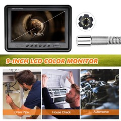 1000TVL 30M Sewer Inspection Camera DVR Meter Counter Keyboard Input 9&Prime; Monitor
