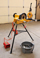Steel Dragon Tools&reg; 300 Pipe Threader Threading Machine with Oiler Bucket