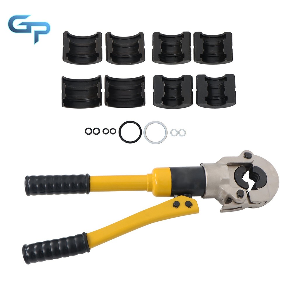 8MT Hydraulic Clamp Copper Tube Crimper with 4 Dies (H16 TH20 TH26 TH32)
