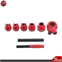 6Pcs NPT Manual Ratchet Pipe Threader Kit 1/4&Prime; to 1-1/4&Prime;,2Pcs Rachet Handle