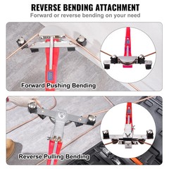 SIHAO Pipe Tube Bender 90&deg; Forward/Reverse Pipes Bending Tools with 7 Dies