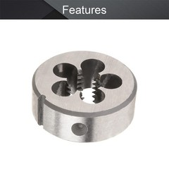 2 PCS 1/213 Round Die Machine Right Hand Threading Die Alloy Tool Steel Set